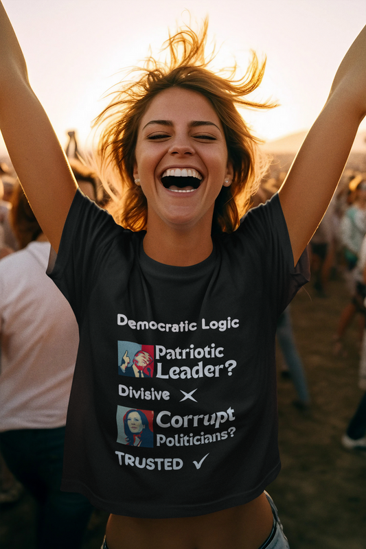 Unisex Tee-Democratic Logic- Patriotic vs Corrupt